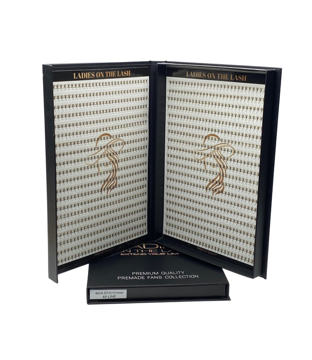 4D 1200evantaie (5 - 6 aplicări) - LADIES ON THE LASHExtensii de gene Premade Ladies on the lash