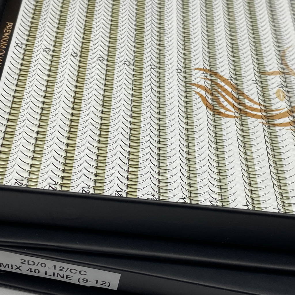 Extensii gene 2D premium, întreaga gamă cu diverse lungimi pentru un efect voluminos și natural