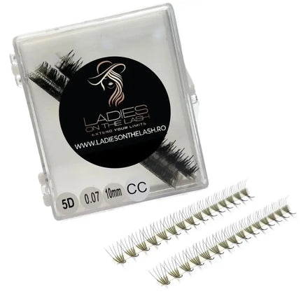 Extensii gene 5D premium de la Ladies on the Lash, pachet cu gene false pentru un aspect natural și voluminos