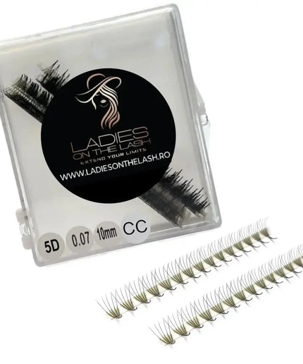 Extensii gene 5D premium de la Ladies on the Lash, pachet cu gene false pentru un aspect natural și voluminos