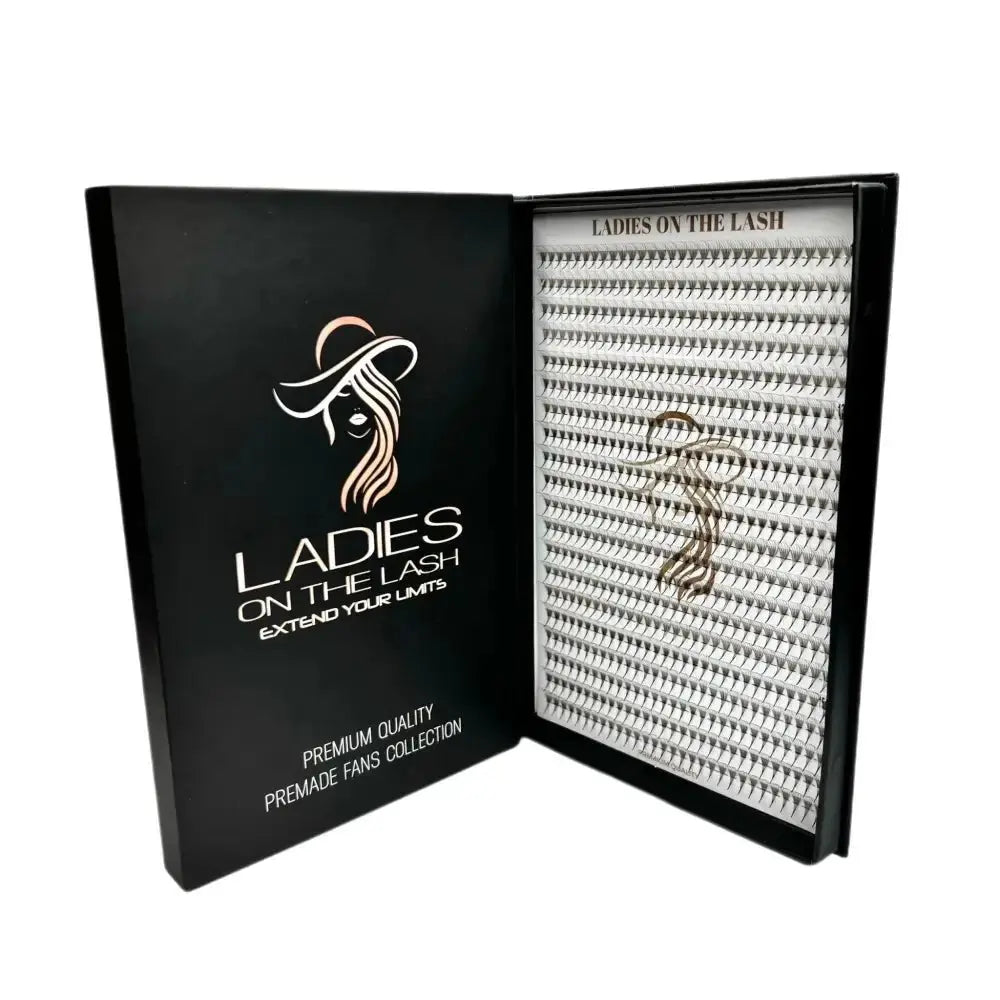 Extensii gene 6D de la LADIES ON THE LASH, set de fani premade pentru un aspect plin și natural
