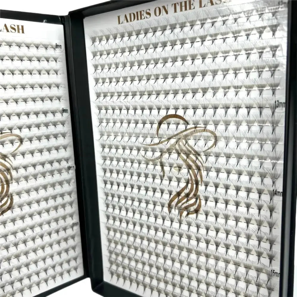 Gene 14D evantaie de la LADIES ON THE LASH cu firuri lungi pentru extensii de gene spectaculoase