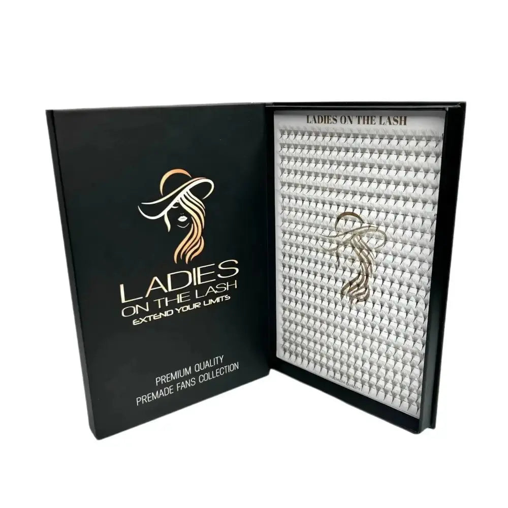 Gene 14D evantaie de la LADIES ON THE LASH, cutie elegantă cu fani premade de calitate premium
